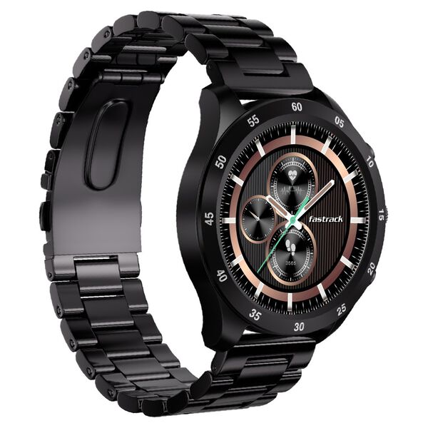 Fastrack Magnus FX2 Unisex Smart Watch With Black Metal Strap - image number 2
