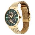 Titan Mechanical Slimline Green Dial Golden Mesh Strap watch for Men - image number 3