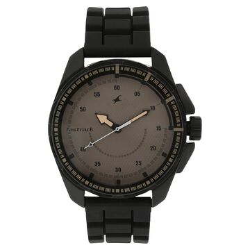 Fastrack Quartz Analog Brown Dial Plastic Strap Watch for Guys
