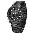 Police Quartz Multifunction Black Dial Black Stainless Steel Strap Watch For Men - image number 1