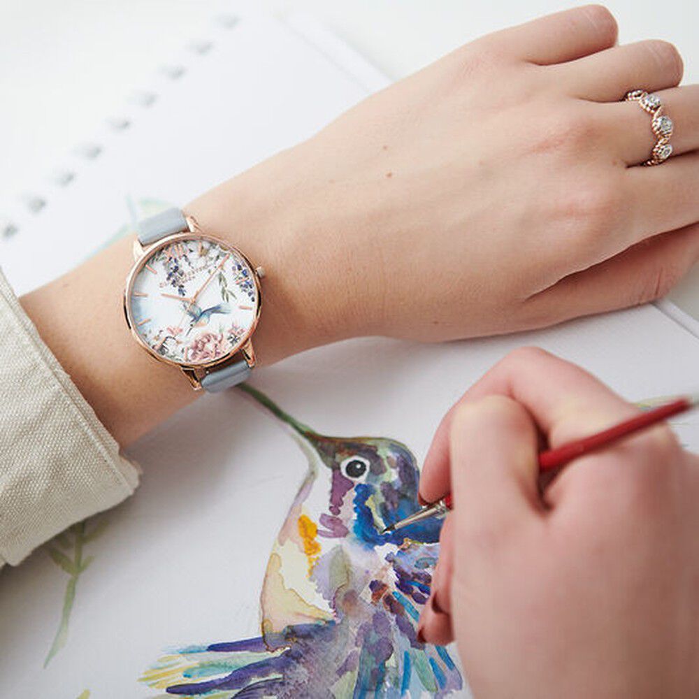 Buy Online Olivia Burton Quartz Analog White Dial Leather Strap Watch for Women ncob16eg146w Titan
