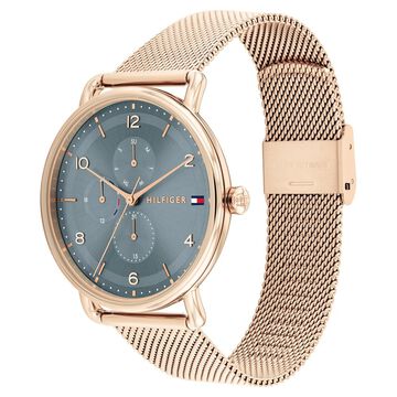 Tommy Hilfiger Quartz Multifunction Blue Stainless Steel Strap for Women