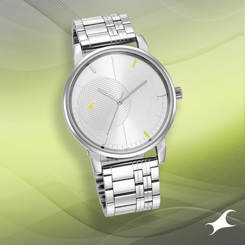 Buy Online Fastrack Bold Quartz Analog White Dial Leather Strap