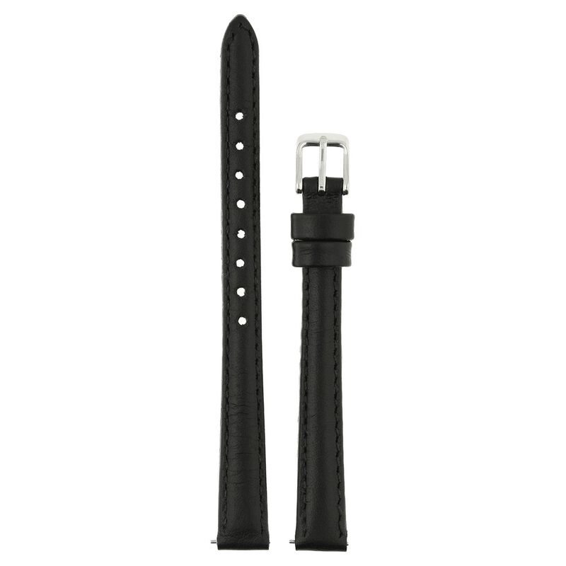 10 mm Black Genuine Leather Strap for Women