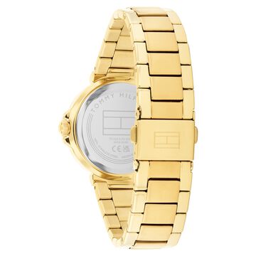Tommy Hilfiger Quartz Analog Pink Dial Golden Stainless Steel Strap Watch For Women