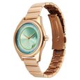 Fastrack Style Up Quartz Analog with Date Green Dial Rose Gold Colour Stainless Steel Strap Watch For Girls - image number 2