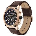 Police Quartz Multifunction Blue Dial Leather Strap Watch for Men - image number 1