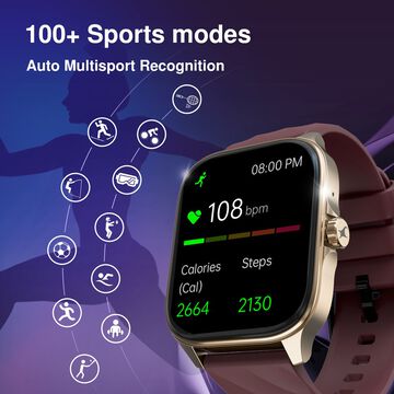Fastrack New Astor FS1 PRO Smartwatch, Large Super AMOLED Display 5 CM AOD, NextGen Chipset lag Free & Fast Experience