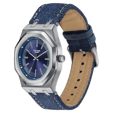 Poze Poze Quartz Analog Blue Dial Blue Denim Strap Watch For Men