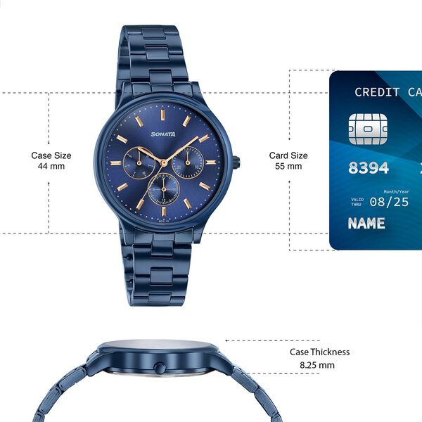 Sonata Women's Work Wear beautiful Blue Watch - Premium Multifunction design for everyday style - image number 3