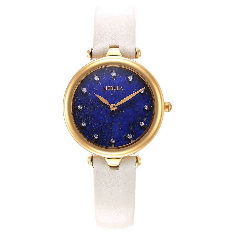 Nebula Quartz Analog Blue Dial 18 Karat Gold Strap Watch for Women - image number 1