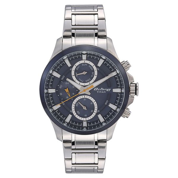 Titan Octane Blue Dial Quartz Multifunction Stainless Steel Strap watch for Men - image number 0