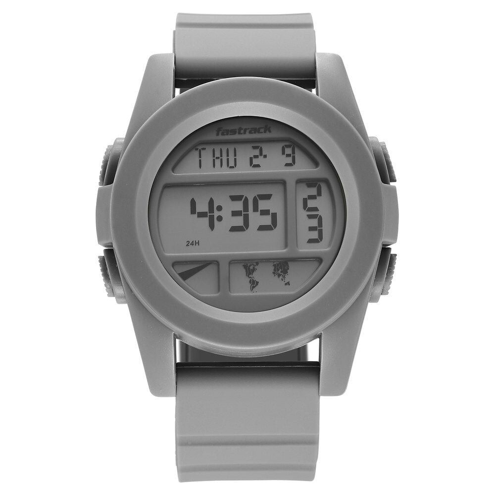 Fastrack StreetStyle Digital Grey Dial Grey Silicone Strap Watch For Guys-picture-20