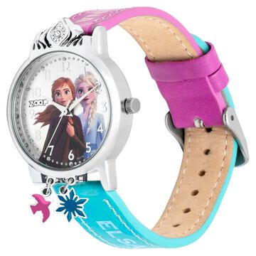 Zoop Elsa Combo Quartz Analog Multicoloured Dial Two Toned PU Leather Strap Watch For Kids
