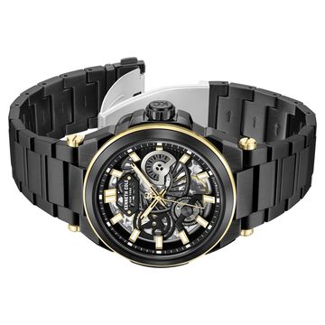 Kenneth Cole Automatic With Self Winding Automatic With Self Winding Black Dial Stainless Steel Strap Watch For Men