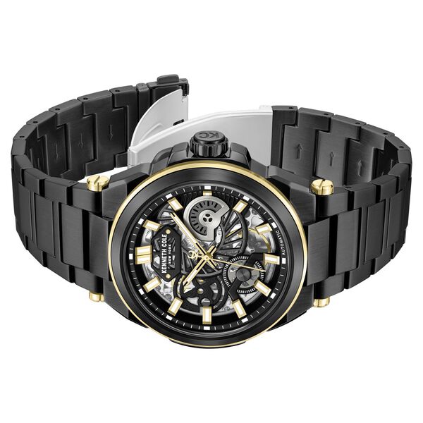 Kenneth Cole Automatic With Self Winding Automatic With Self Winding Black Dial Stainless Steel Strap Watch For Men - image number 1