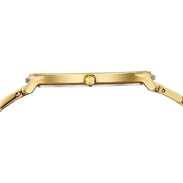 Titan Edge Metal Golden Dial Stainless Steel Strap Watch for Men