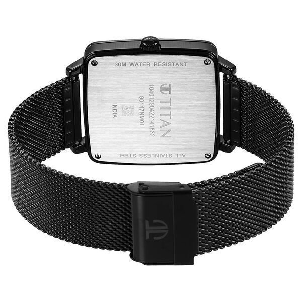 Titan Avant Garde Black Dial Quartz Multifunction Stainless Steel Strap watch for Men - image number 5