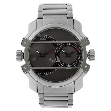 Fastrack Quartz Analog Grey Dial Stainless Steel Strap Watch for Guys