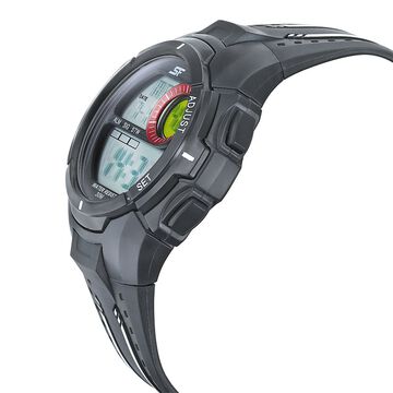 SF Digital Dial Black PU Strap Watch for Men