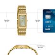 Poze Poze Quartz Analog Green Dial Golden Metal Strap Watch For Women - image number 3