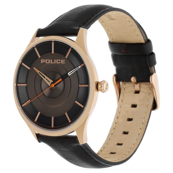 Police Quartz Analog Brown Dial Leather Strap Watch for Men - image number 2