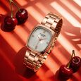Poze By Sonata Quartz Analog White Dial Golden Stainless Steel Strap Watch For Women