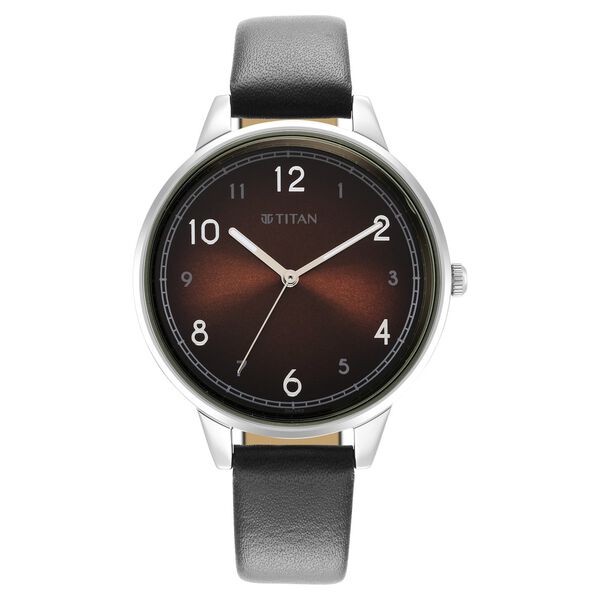 Titan Trendsetters Brown Dial Women Watch With Leather Strap - image number 1