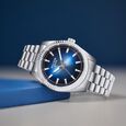 Sonata Poze Quartz Analog Blue Dial Silver Color Metal Strap Watch For Men - image number 0