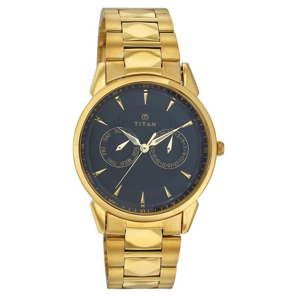 Titan Quartz Multifunction Black Dial Watch for Men - image number 0
