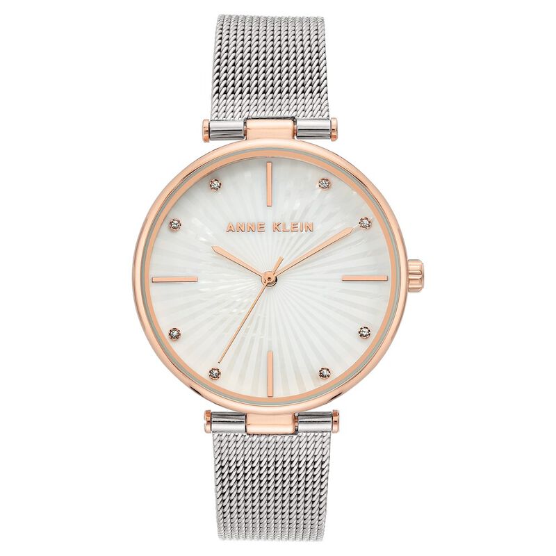 Anne Klein Quartz Analog Mother Of Pearl Dial Metal Strap Watch for Women - image number 0