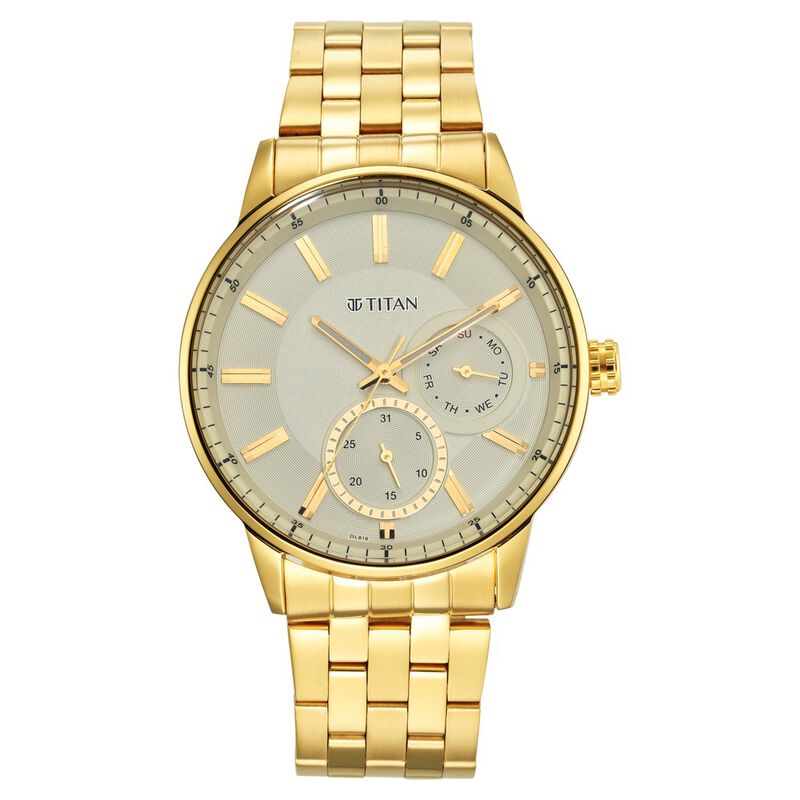 Titan Regalia Opulent White Dial Analog Stainless Steel Strap Watch for Men - image number 1