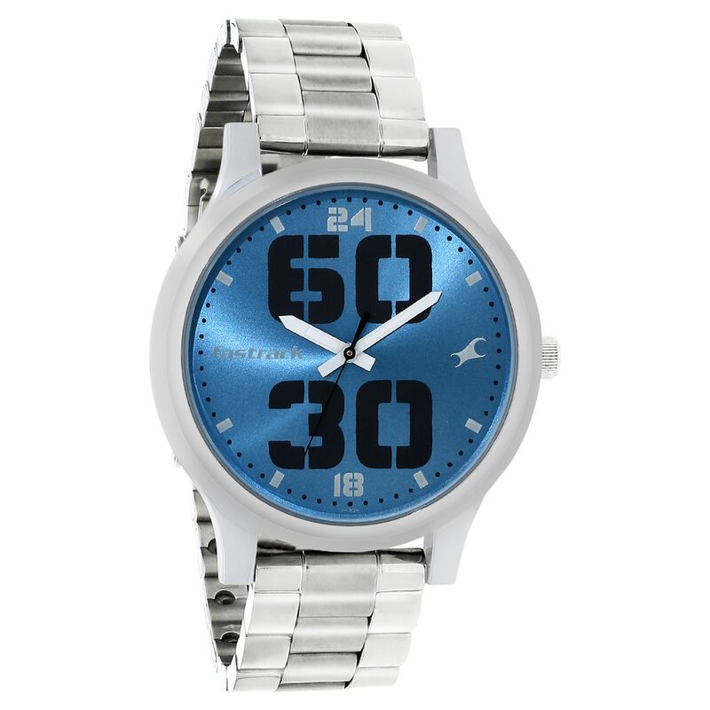 Fastrack Bold Quartz Analog Blue Dial Stainless Steel Strap Watch for Guys - image number 1