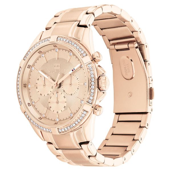 Tommy Hilfiger Quartz Analog Golden Dial Stainless Steel Strap Watch for Women - image number 1