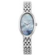 Titan Aura Quartz Analog Mother Of Pearl Dial Stainless Steel Strap Watch for Women