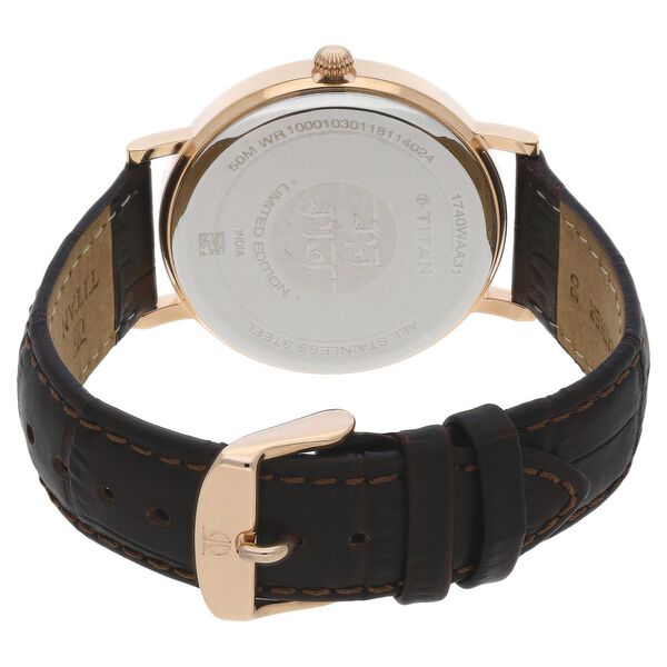 Titan Forever Kolkata Black Dial Analog Leather Strap watch for Men - image number 3