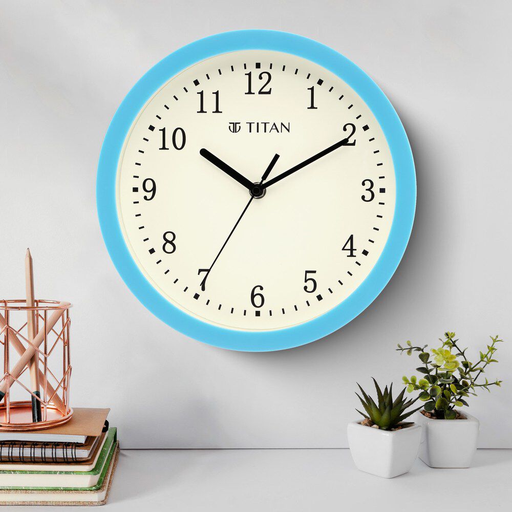 Buy Online Titan Classic Wall Clock White Wall Clock with Silent