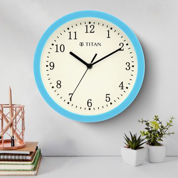 Titan Classic Wall Clock White Wall Clock with Silent Sweep Technology - 25.0 cm x 25.0 cm (Small)