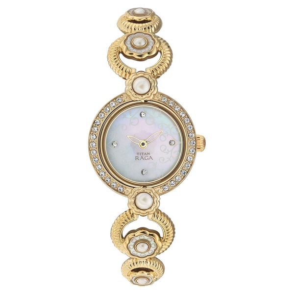 Titan Quartz Analog Mother Of Pearl Dial Watch for Women - image number 0