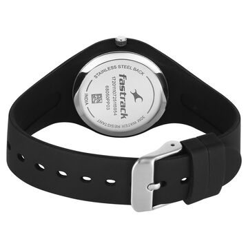 Fastrack Tweens Quartz Analog Black Dial Black Silicone Strap Watch