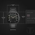 Titan Classique Slim Square Quartz Analog with Date Black Dial Stainless Steel Strap Watch for Men - image number 2