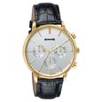 Sonata Festive Quartz Multifunction Two Toned Dial Black Leather Strap Watch For Men - image number 1
