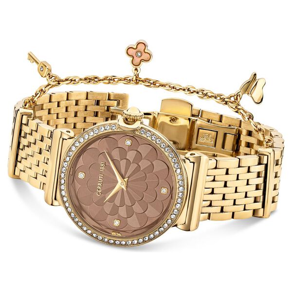 Cerruti 1881 Quartz Analog Brown Dial Stainless Steel Strap Watch for Women - image number 3