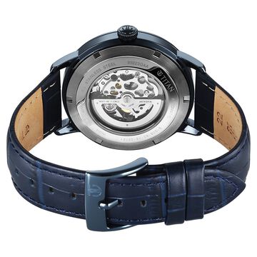 Titan Phoenix Skeletal Automatic Analog with Blue Leather Strap Watch for Men