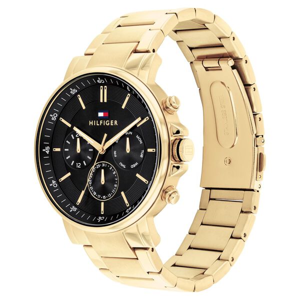 Tommy Hilfiger Multifunction Black Stainless Steel Strap for Men - image number 1