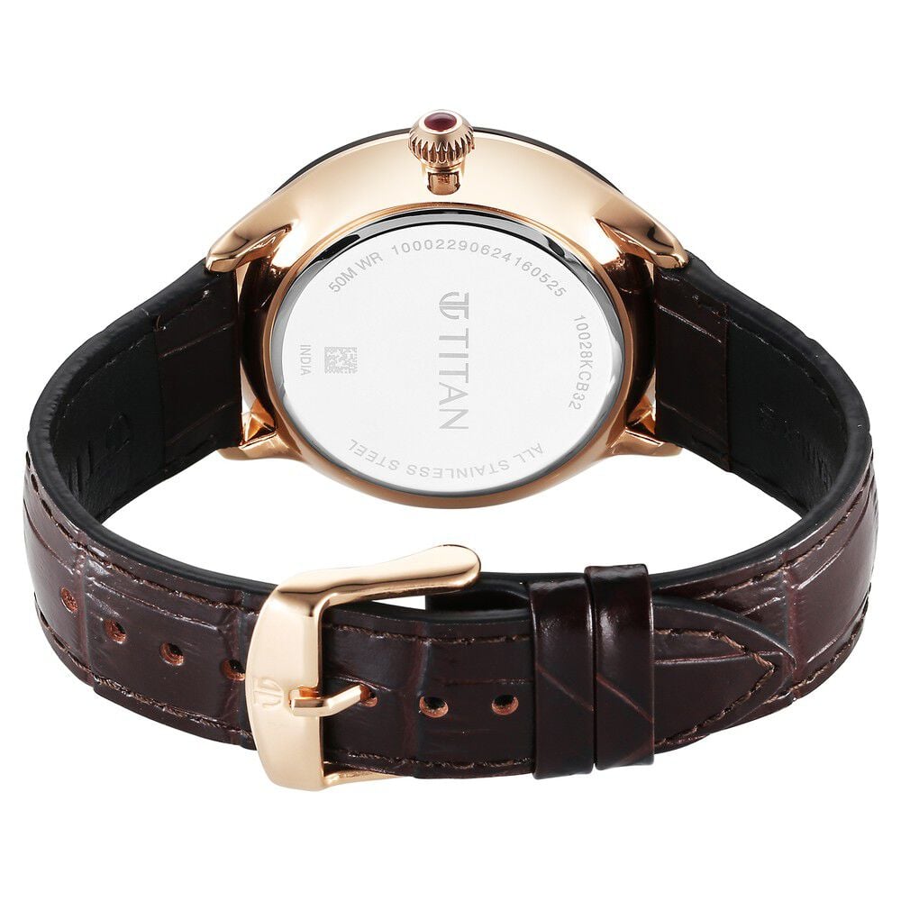 Buy Online Titan Luna Sun Moon Phase in Seinna Brown - Stellar