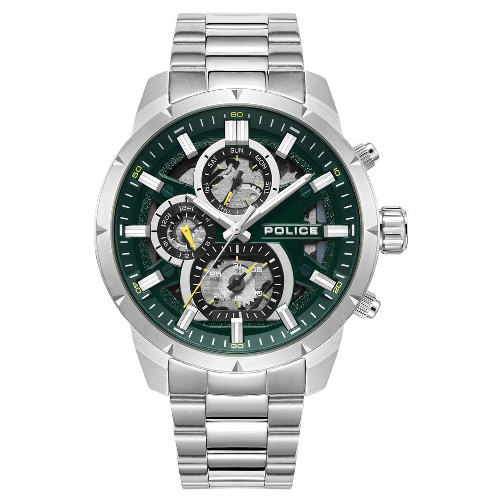 Police Quartz Multifunction Grey Stainless Steel Strap for Men-image-40