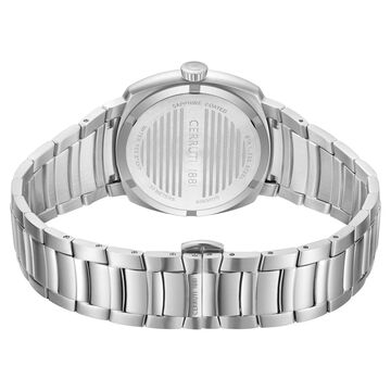 Cerruti 1881 Quartz Analog Black Dial Silver Colour Stainless Steel Strap Watch For Men