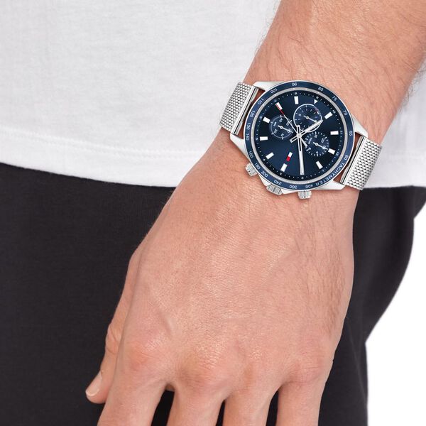 Tommy Hilfiger Quartz Multifunction Blue Dial Stainless Steel Strap Watch for Men - image number 3
