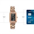 Sonata Poze Quartz Analog Black Mother Of Pearl Dial Rose Gold Colour Stainless Steel Strap Watch For Women - image number 3